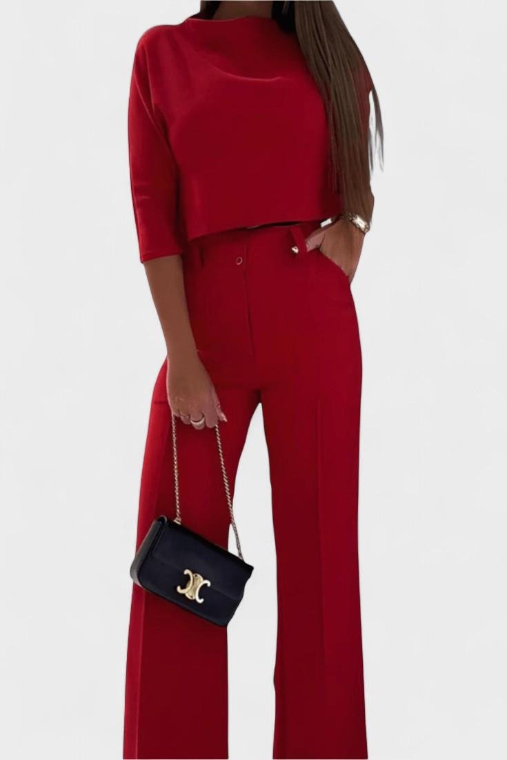 Maëlys - Ensemble haut élégant & pantalon large