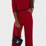 Maëlys - Ensemble haut élégant & pantalon large