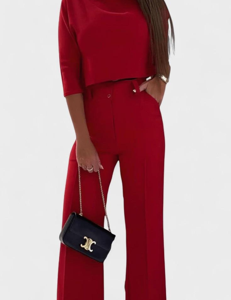 Maëlys - Ensemble haut élégant & pantalon large