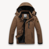 Lucas Veste Hiver Homme Imperméable – Manteau Coupe-Vent avec Doublure Polaire & Capuche