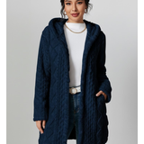 Coraline Cardigan Polaire Femme– Maille Épaisse, Texture Relief & Confort Hiver