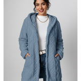 Coraline Cardigan Polaire Femme– Maille Épaisse, Texture Relief & Confort Hiver