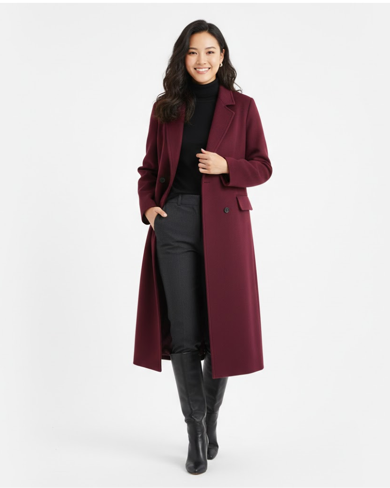 Cressida Trench Coat Femme – Double Boutonnage, Col à Revers & Style Intemporel