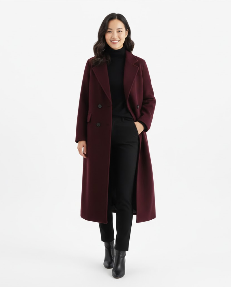 Cressida Trench Coat Femme – Double Boutonnage, Col à Revers & Style Intemporel