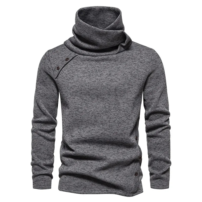 Lure Pull Homme à Col Montant – Maille Chaude Regular Fit pour Automne & Hiver