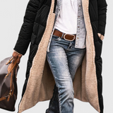 Mireille - Manteau long douillet à capuche
