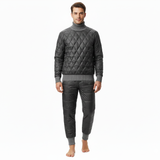 Edan Ensemble Loungewear Homme Matelassé – Col Montant, Jogger Confort & Style Moderne
