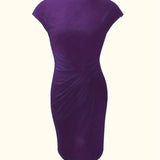 Mylène Robe Midi Femme – Élégante Coupe Flatteuse & Col Rond, Disponible en Plusieurs Couleurs