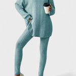 Flavienne - Ensemble haut long côtelé & legging