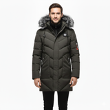 Ethan Veste Hiver Homme Isolée – Manteau Déperlant Coupe-Vent avec Capuche Ajustable