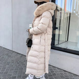 Eleva Manteau Long Femme – Veste Hiver Chaude Déperlante avec Capuche & Coupe Élégante