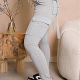 Ellis Pantalon Cargo Jogger Femme – Taille Haute V-Cut, Coupe Sculptante & Tissu Stretch