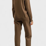 Clémence - Ensemble pull en maille col V & pantalon
