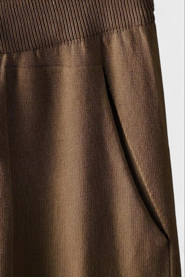 Clémence - Ensemble pull en maille col V & pantalon