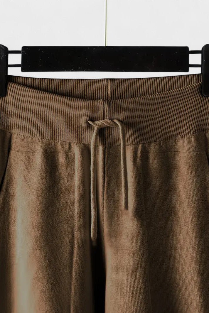 Clémence - Ensemble pull en maille col V & pantalon