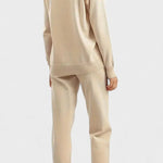 Clémence - Ensemble pull en maille col V & pantalon