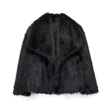 Julien Manteau Faux-Fur Femme – Veste Hiver Douce & Chaude avec Coupe Décontractée Élégante
