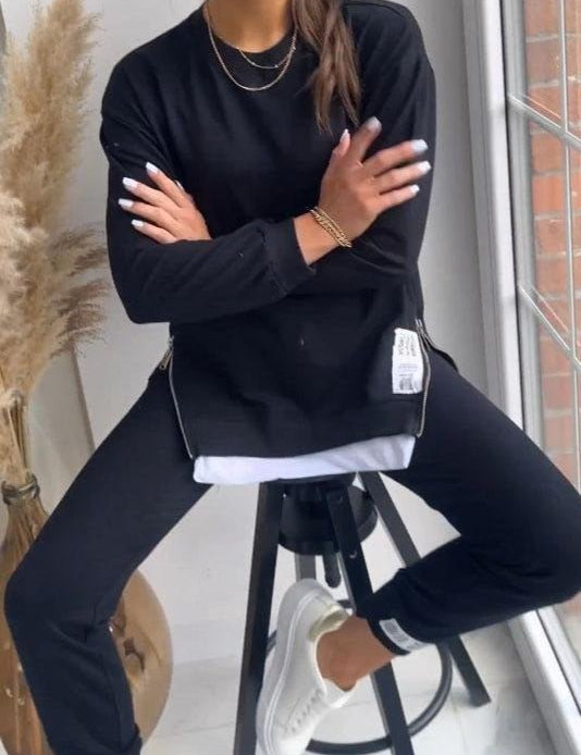 Célestine - Ensemble sweat effet superposé & jogging