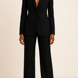 Lyla Ensemble Femme – Tailleur Pantalon Satiné Élégant à Coupe Ample & Style Moderne