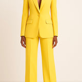 Lyla Ensemble Femme – Tailleur Pantalon Satiné Élégant à Coupe Ample & Style Moderne