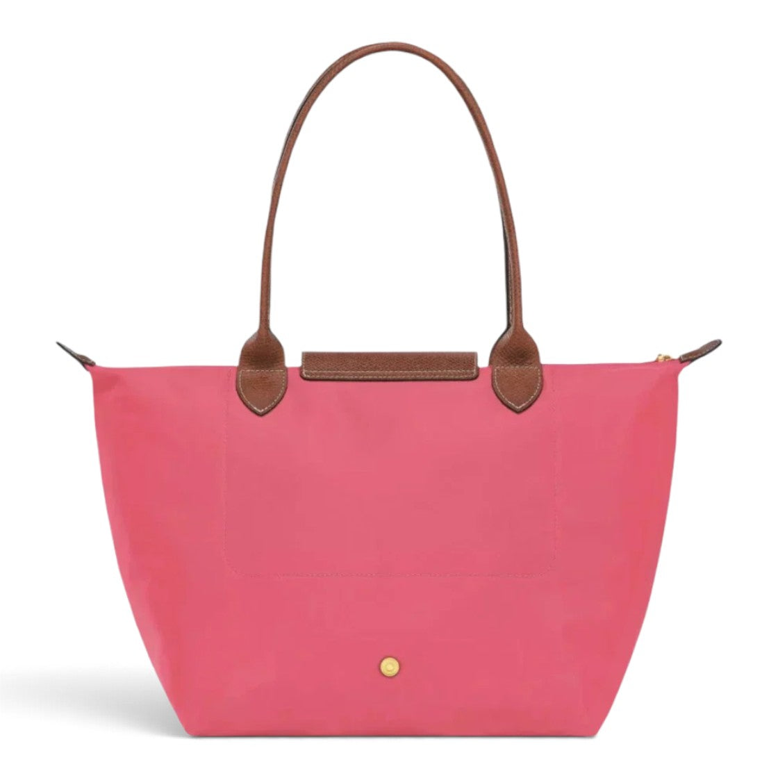 Octavie - Grand cabas pliable en corail rose - vue rapprochée