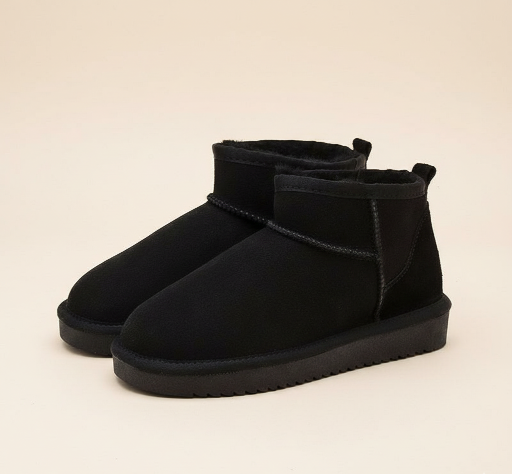 Hazel Bottines Femme en Cuir de Mouton – Bottines d’Hiver Chaudes avec Doublure en Fourrure