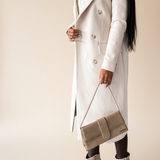 Ludy Manteau Long en Laine Femme – Manteau Élégant Double Boutonnage Coupe Droite