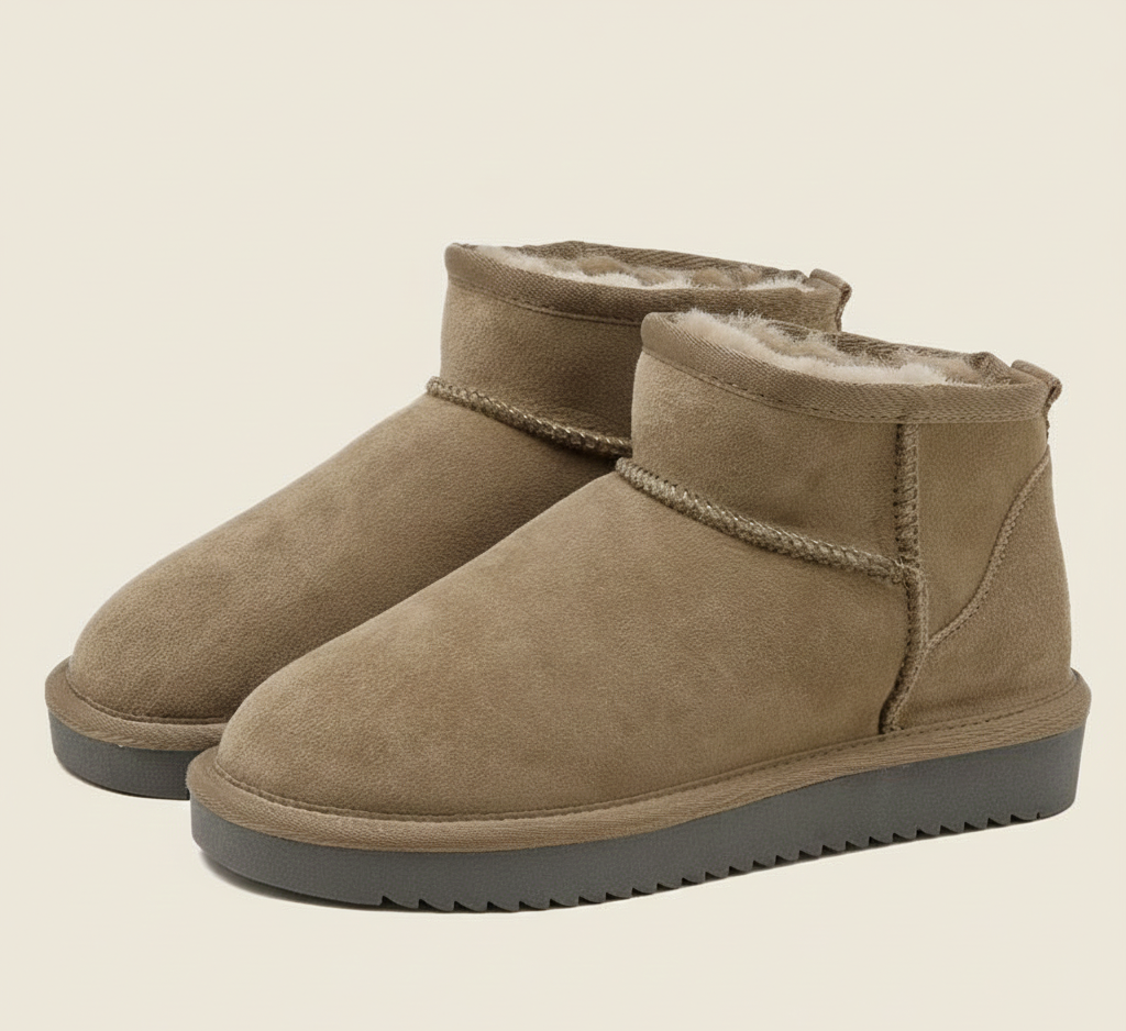 Hazel Bottines Femme en Cuir de Mouton – Bottines d’Hiver Chaudes avec Doublure en Fourrure