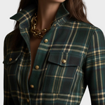 Evelyn - robe chemise élégante et classique, détail de la finition