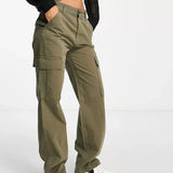 Paisley Pantalon Cargo Femme – Pantalon Utilitaire Coupe Droite avec Multiples Poches pour Usage Quotidien & Activités Extérieures