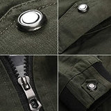 Mark Veste d’Hiver Homme – Veste Militaire Slim Fit avec Col Montant et Poches Boutonnées