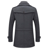 Daniel Manteau Long en Laine pour Homme – Pardessus Élégant Boutonné avec Revers Tailleur