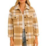 Olga Surchemise Femme à Carreaux – Coupe Décontractée & Style Polyvalent