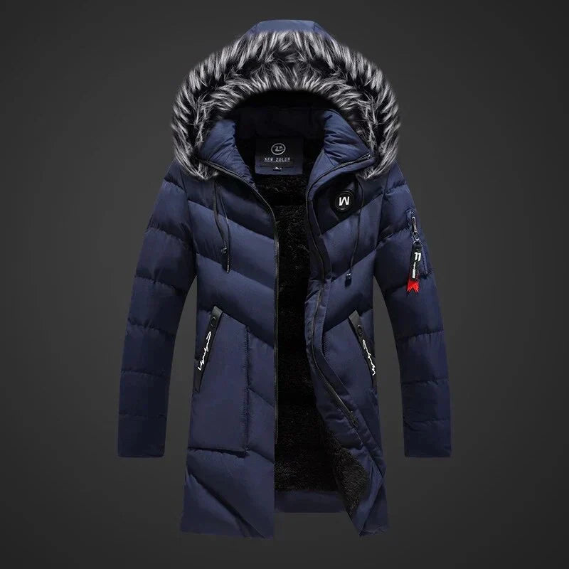 Ethan Veste Hiver Homme Isolée – Manteau Déperlant Coupe-Vent avec Capuche Ajustable