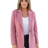 Haggai Blazer Femme Élégant – Veste Classique en Laine Mélangée Douce & Polyvalente