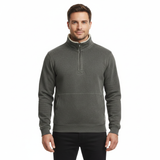 Marky Pull Zippé Homme – Sweat Demi-Zip Doublé Fleece avec Col Montant & Coupe Décontractée