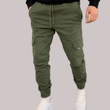 Mariano Pantalon Cargo Homme – Jogger Long avec Taille Élastique, Poches Cargo & Coupe Moderne