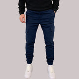 Mariano Pantalon Cargo Homme – Jogger Long avec Taille Élastique, Poches Cargo & Coupe Moderne