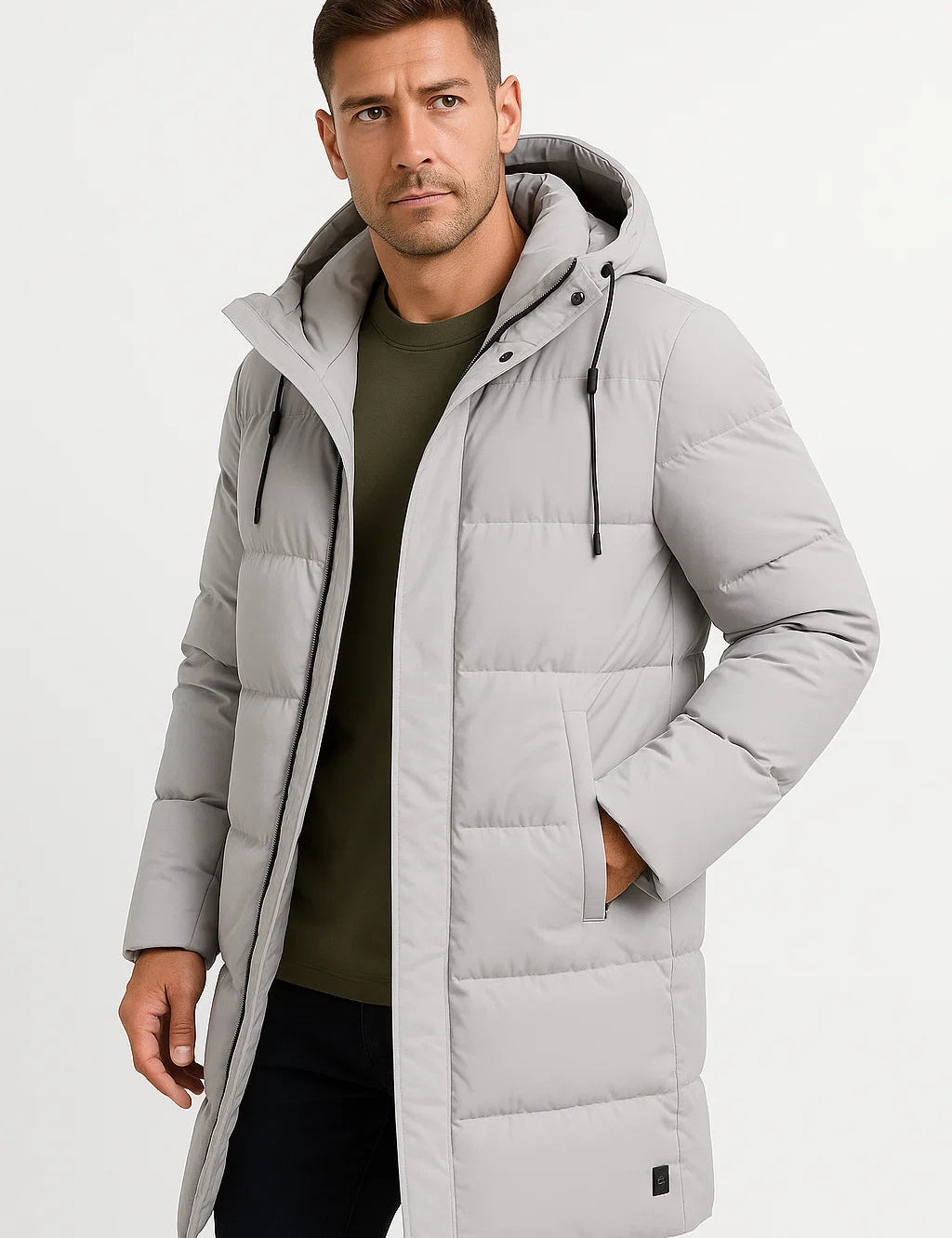 Kalil Veste d’Hiver Homme Imperméable – Puffer Matelassée Chaude Coupe Confortable