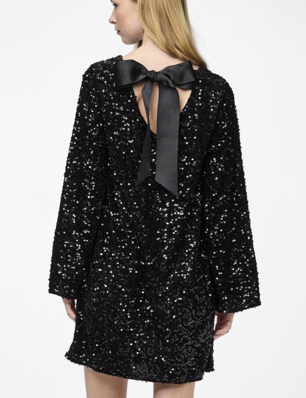 Gloria Robe de Soirée Femme – Robe Pailletée Élégante avec Coupe Ajustée & Détail Nœud