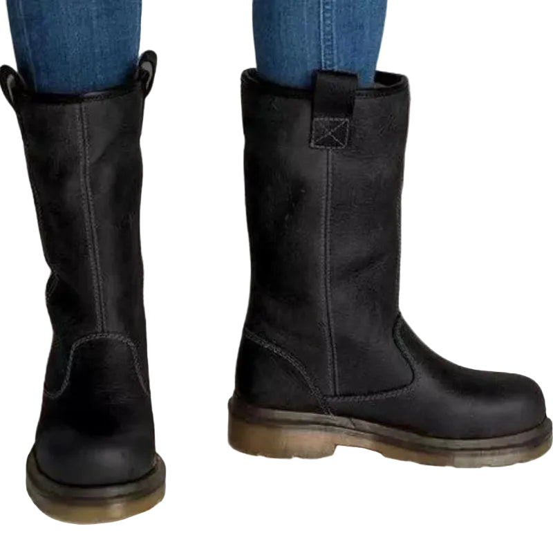 Larah Bottes Hiver Femme – Bottines Chaudes Sans Lacets avec Semelle Antidérapante