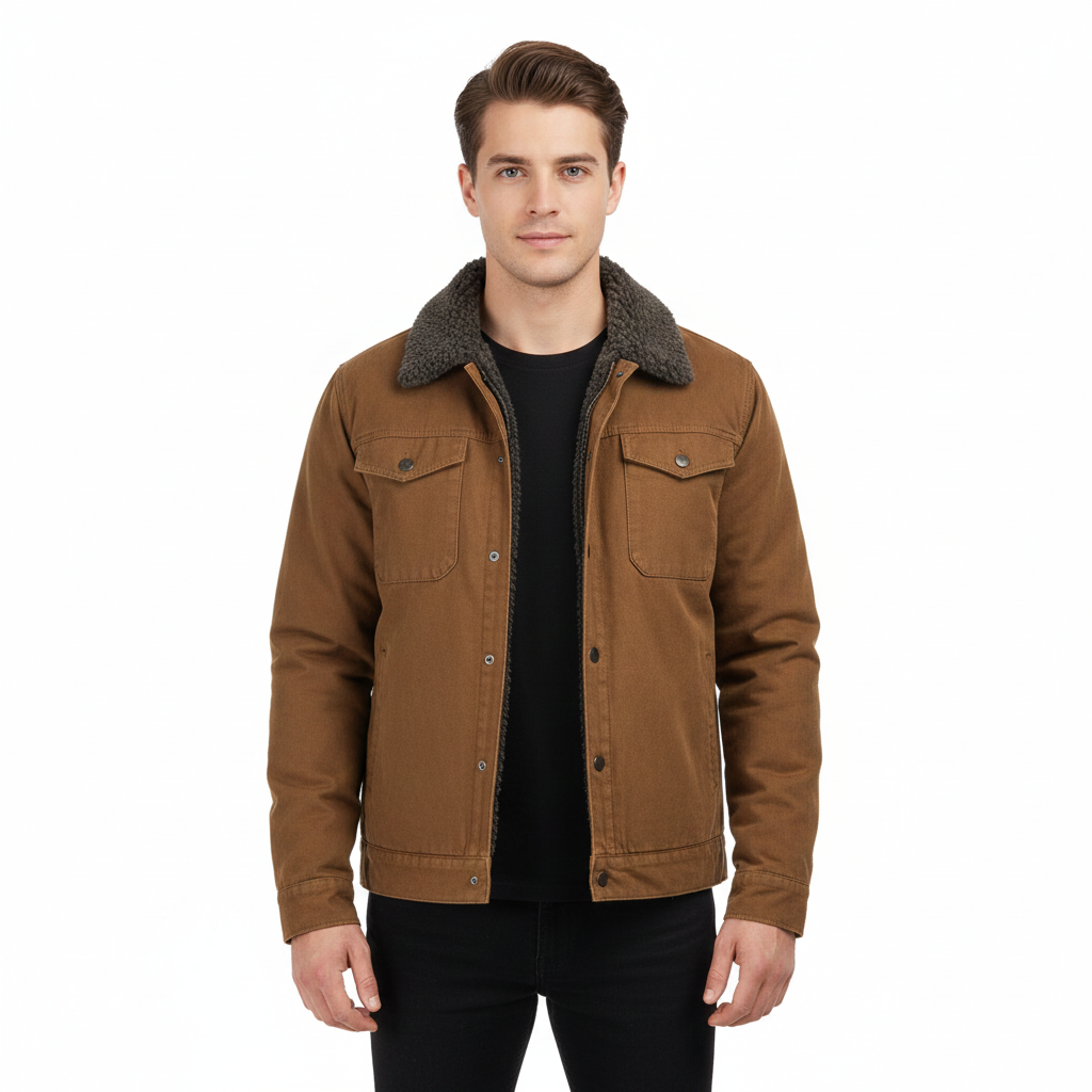 Morgan Veste Hiver Homme – Shirtjack Doublé Fleece avec Poches & Boutons-Pression