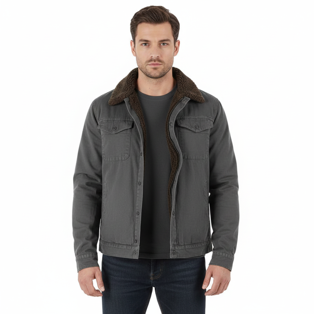 Morgan Veste Hiver Homme – Shirtjack Doublé Fleece avec Poches & Boutons-Pression