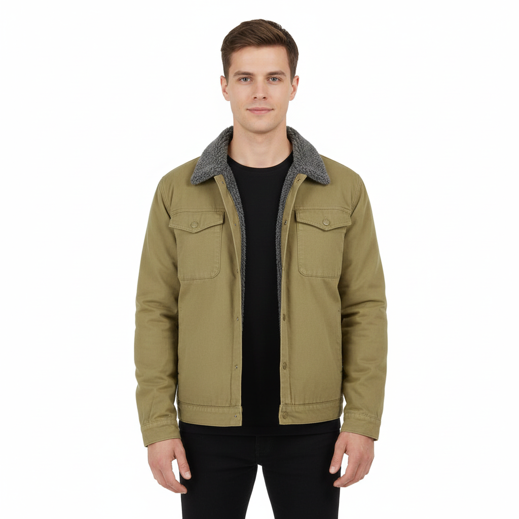 Morgan Veste Hiver Homme – Shirtjack Doublé Fleece avec Poches & Boutons-Pression