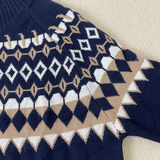 Keith Pull Fair Isle Femme Oversize – Tricot Chaud à Motif Nordique Classique