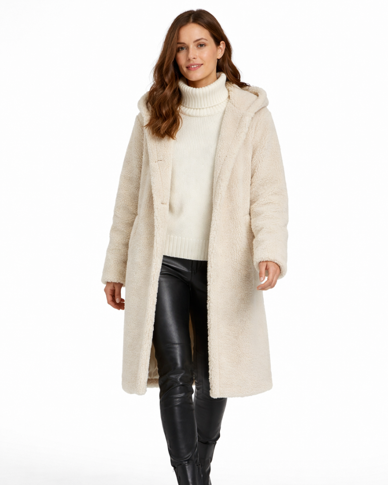 Camie Manteau Teddy Femme Long – Fausse Fourrure Douce, Coupe Ample, Manteau Hiver Élégant