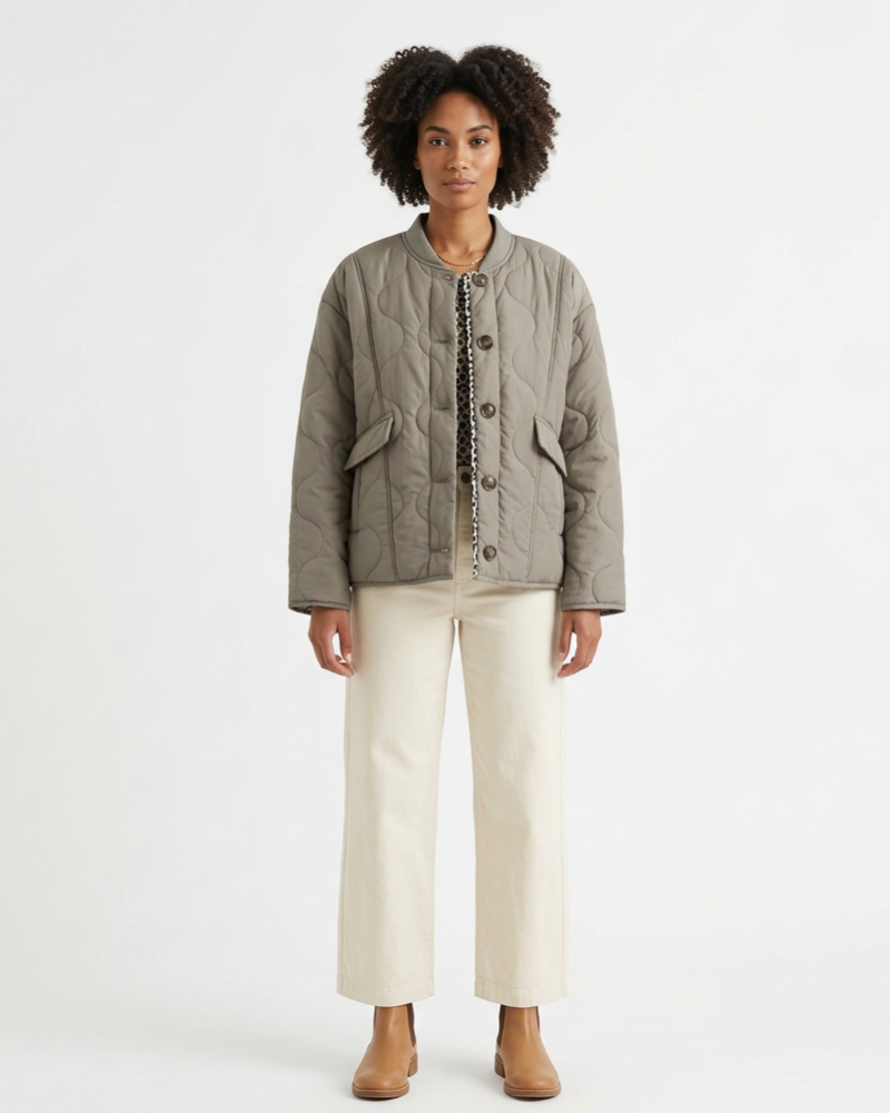 Chloe Veste Femme Élégante – Coupe Ajustée, Doublure Léopard Chic, Blazer Moderne