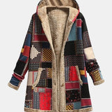 Jade – Veste en polaire patchwork vintage