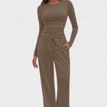 Armelle - Ensemble haut à manches longues & pantalon large