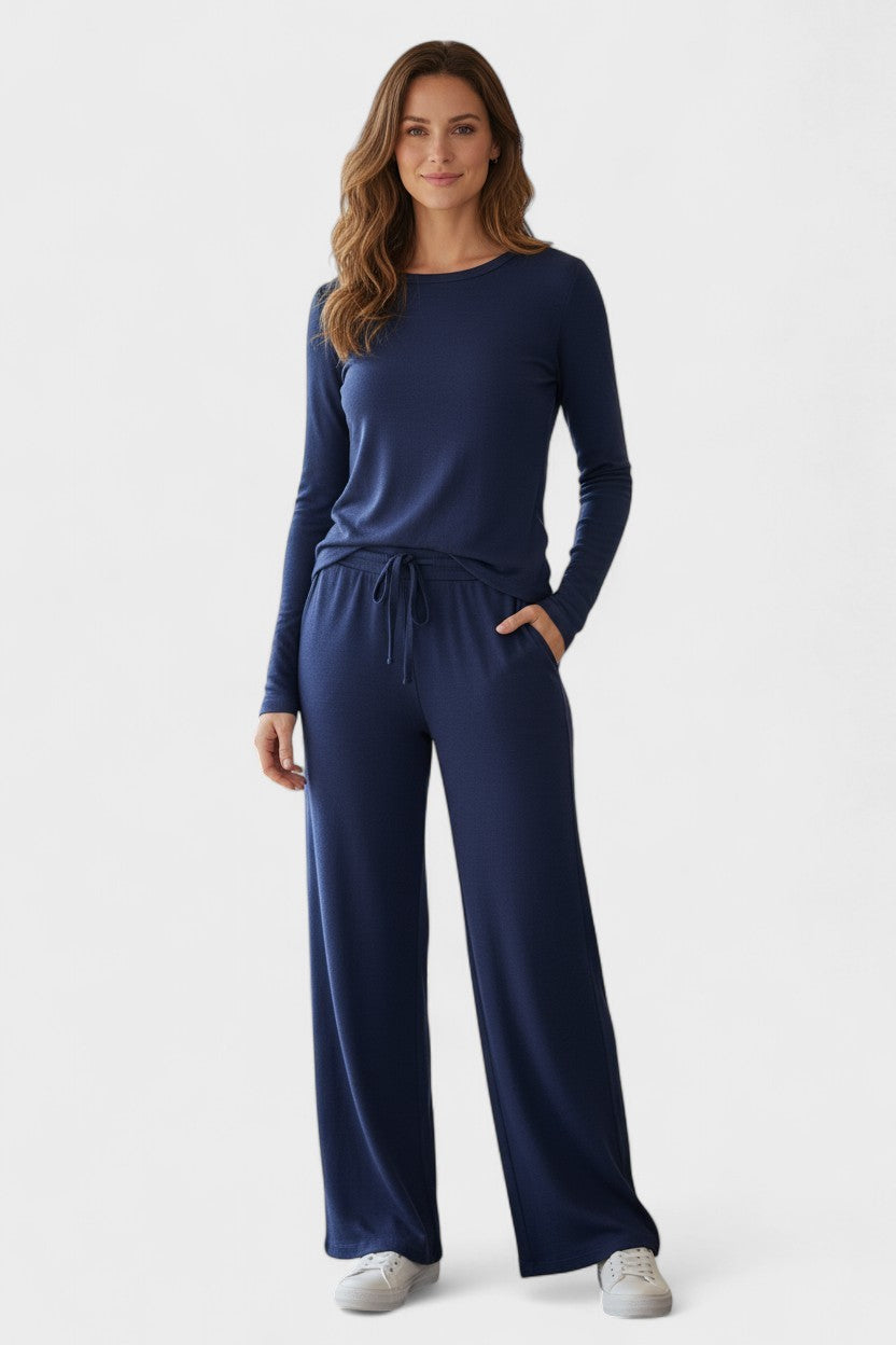 Armelle - Ensemble haut à manches longues & pantalon large